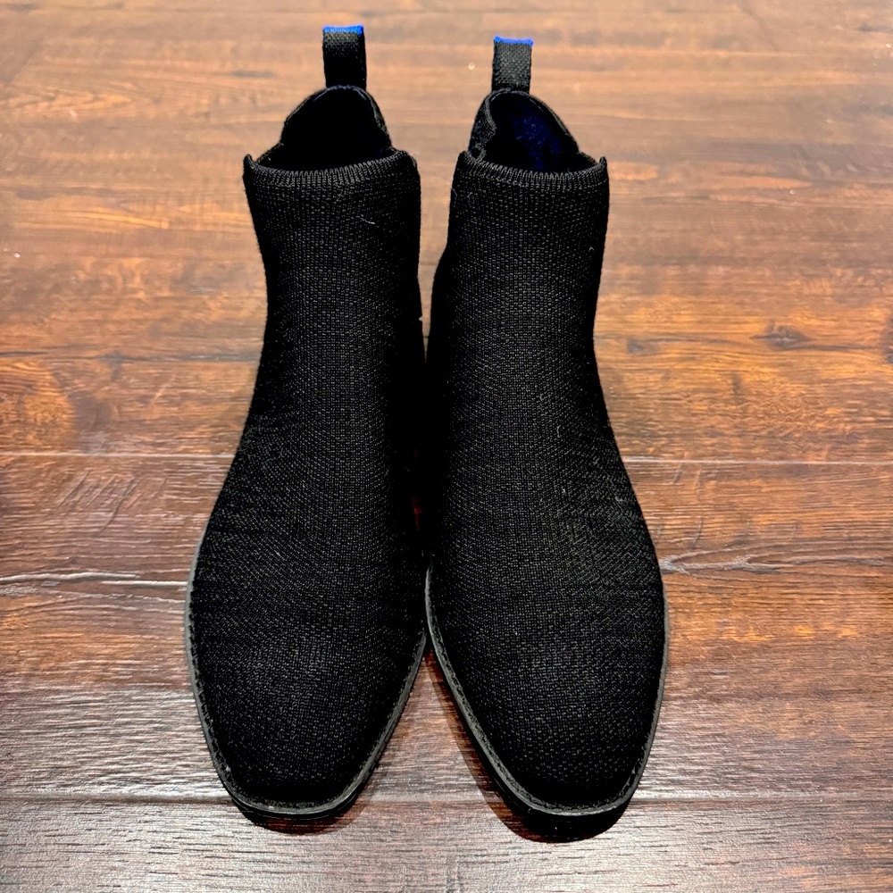 ROTHY'S Merino Wool Black Slip-On Chelsea Ankle Booties Women's SZ 8 - Picture 3 of 6